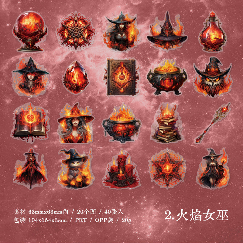 #02392 Magical Witch Series Sticker