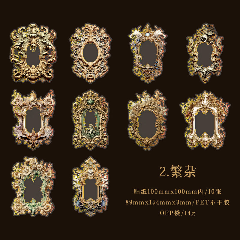 #02296 Golden Frame Series Sticker