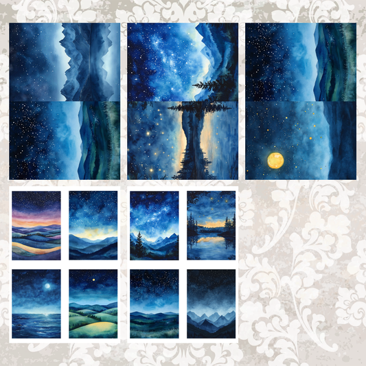 #5A203 POI Print A5 Cardstock Paper Set 10 Pcs