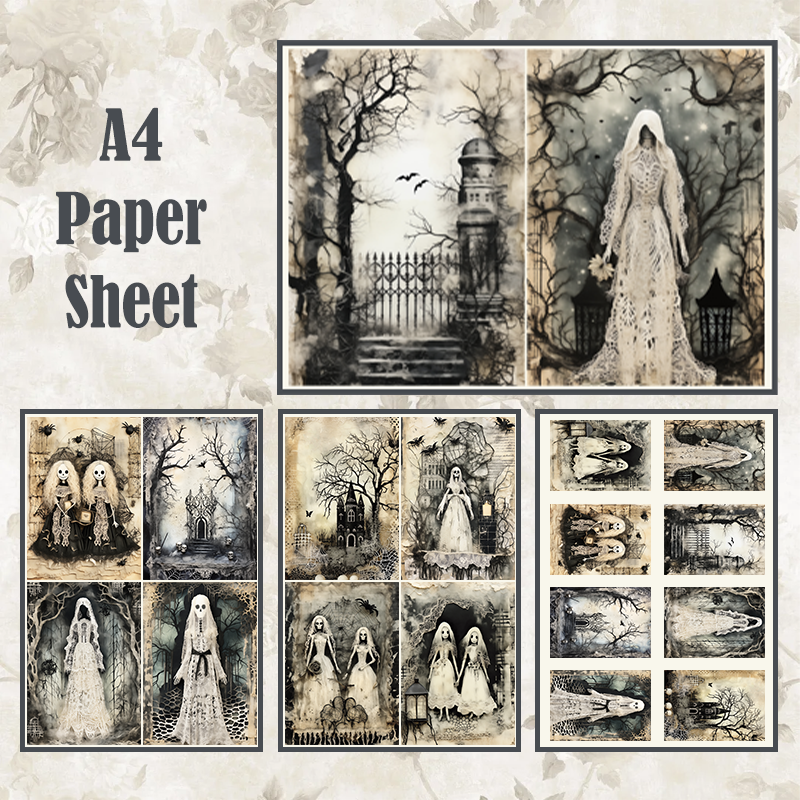 #4A20 POI Print A4 Cardstock Paper Set 4 Pcs