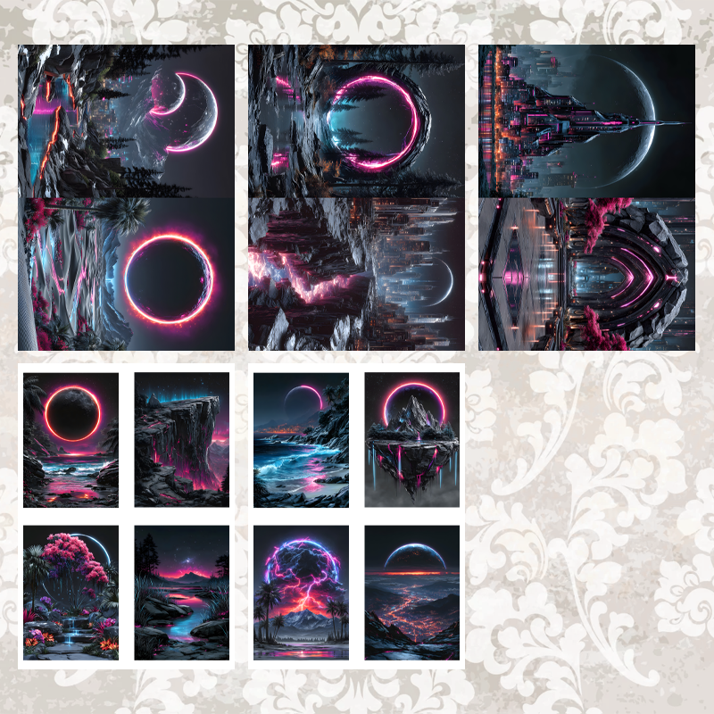 #5A217 POI Print A5 Cardstock Paper Set 10 Pcs