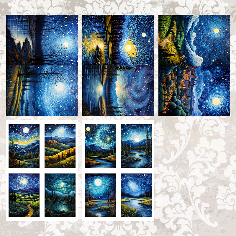 #5A21 POI Print A5 Cardstock Paper Set 10 Pcs