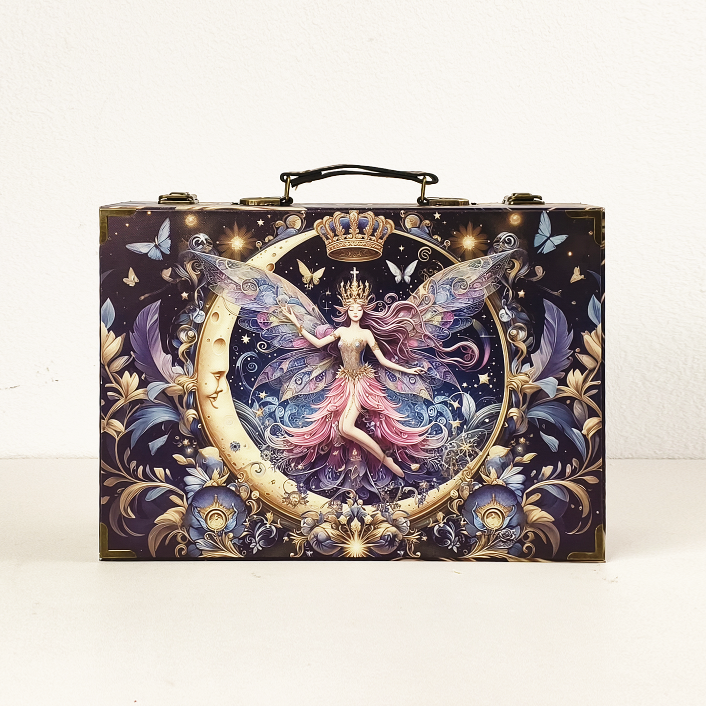 #01225 Customized Pattern Wooden Suitcase