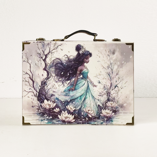 #01227 Customized Pattern Wooden Suitcase