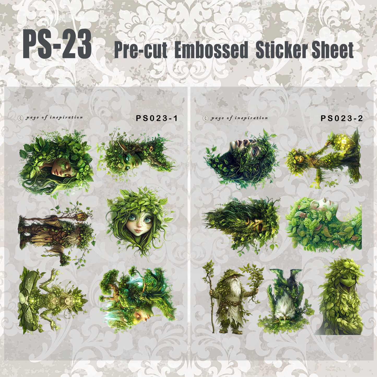 #PS-23 Pre-cut Embossed PET Sticker Sheet