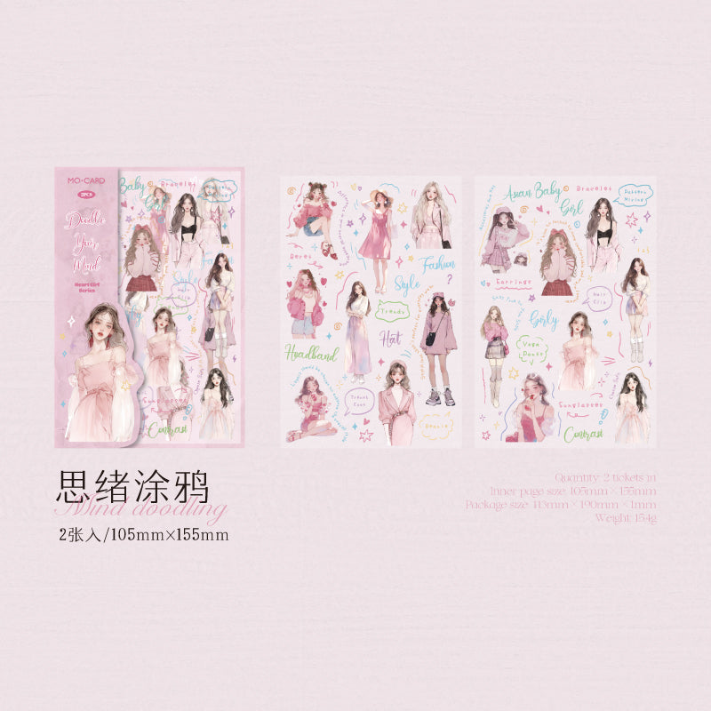 #02024 Heart Girl Sticker
