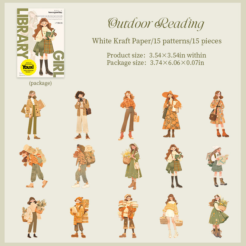 #02125 Library Girl Series Sticker