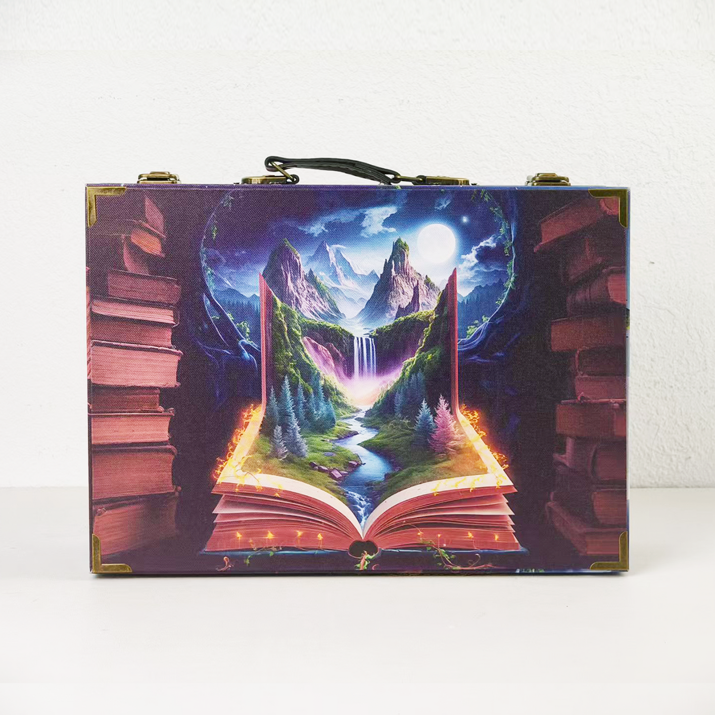 #01250 Customized Pattern Wooden Suitcase
