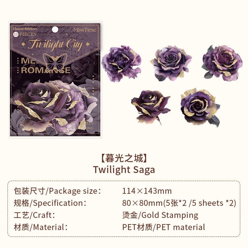 #02596 Gothic Golden Rose Series Sticker