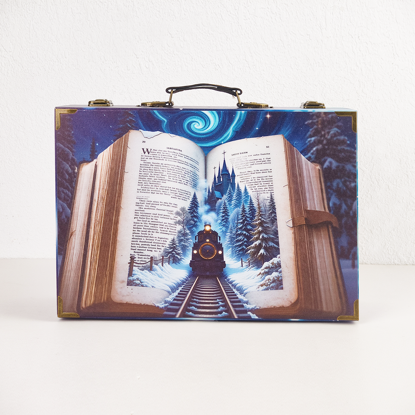 #01312 Customized Pattern Wooden Suitcase