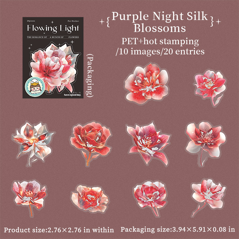 #02512 Flowing Light Flower Series Sticker