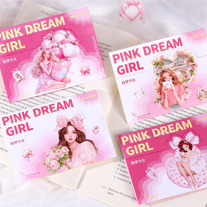 #02028 Pink Dream Girl Sticker