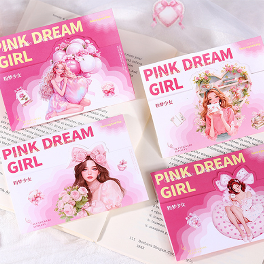 #02028 Pink Dream Girl Sticker