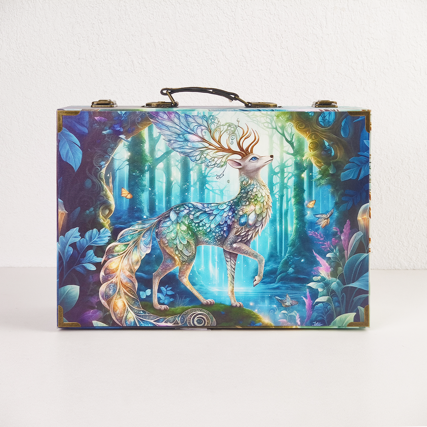 #01315 Customized Pattern Wooden Suitcase