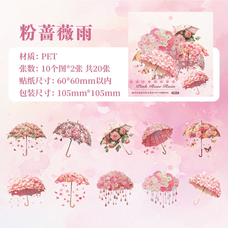 #02685 Flower Umberlla Series Sticker
