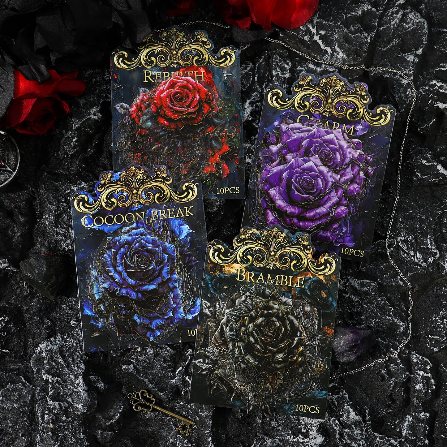 #02524 Locked Rose Series Sticker
