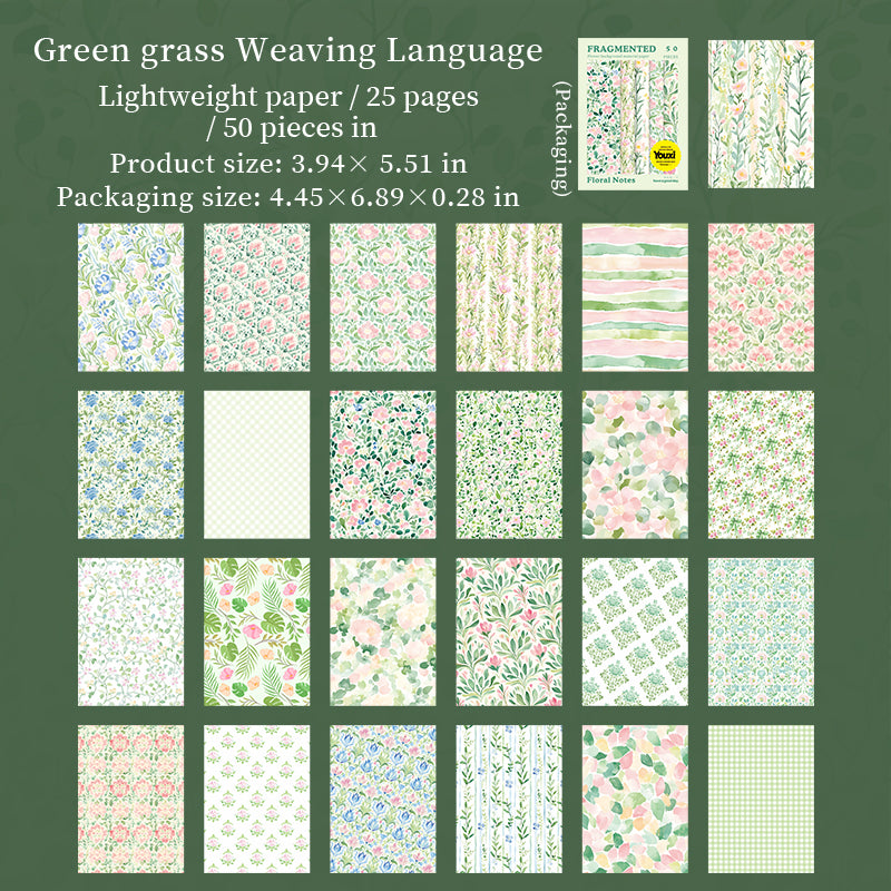 #02186 Flower Background Series Material Paper