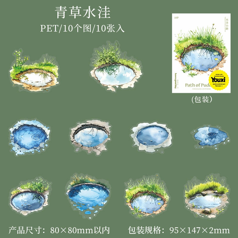 #02838 Water Puddle Series Sticker
