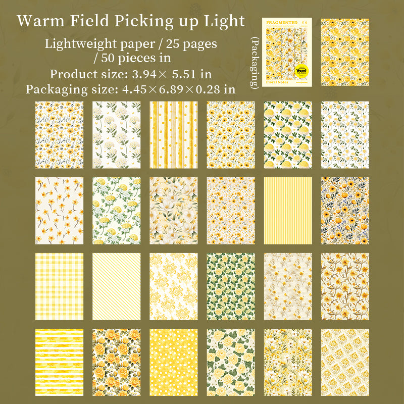 #02186 Flower Background Series Material Paper