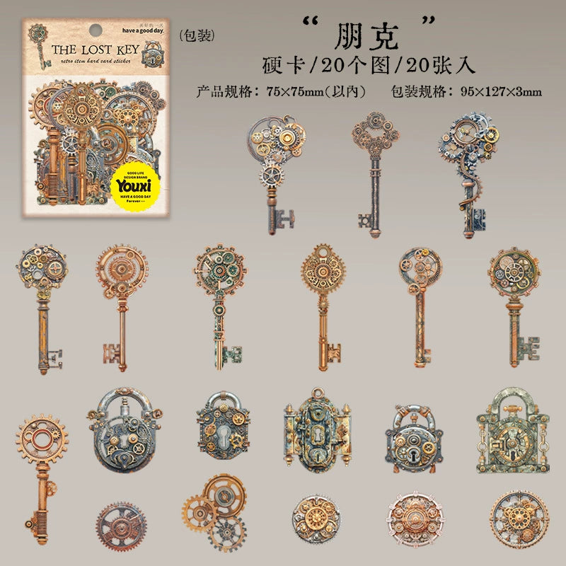 #02835 Vintage Key and Lock Series Sticker