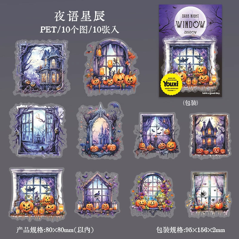 #02913 Halloween Window Series Sticker