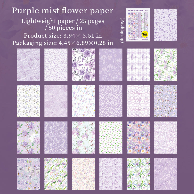 #02186 Flower Background Series Material Paper