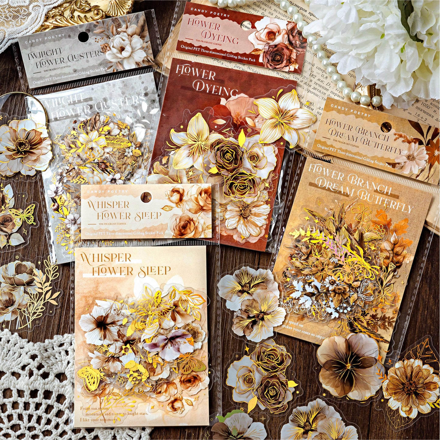 #02611 Golden Rose Series Sticker