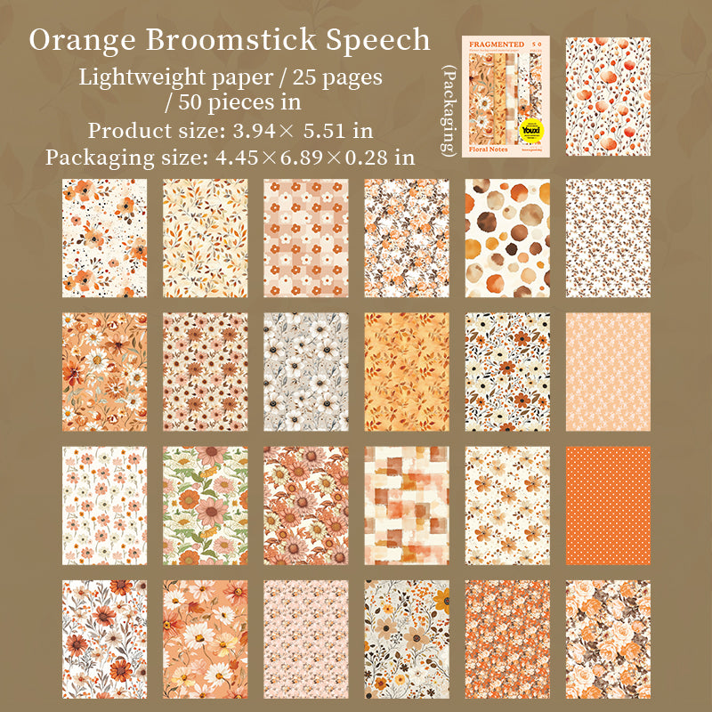 #02186 Flower Background Series Material Paper