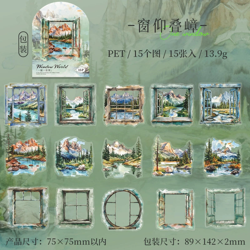 #02819 Scenery of the Window Series Sticker