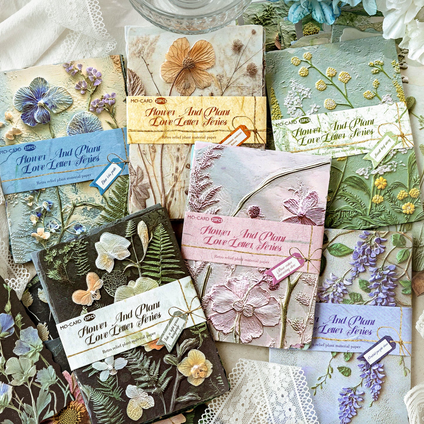 #02415 Embossment Flower Series Material Paper