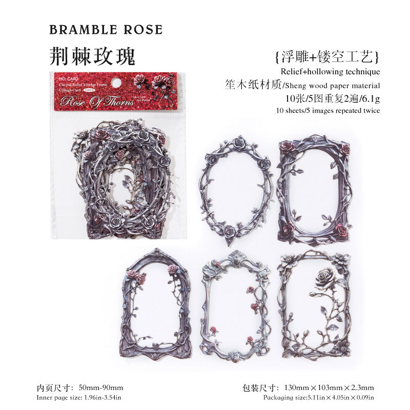 #02127 Retro Silver Frame Series Sticker