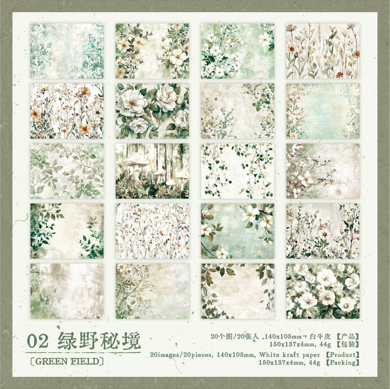 #02757 Vintage Flower Series Paper