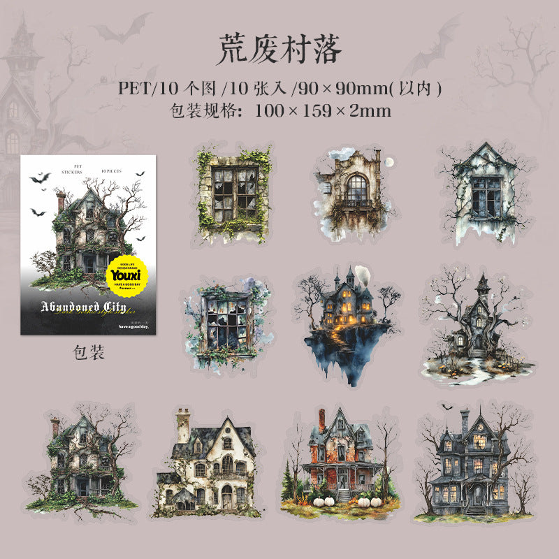 #02751 Gothci Ruined CitySeries Sticker