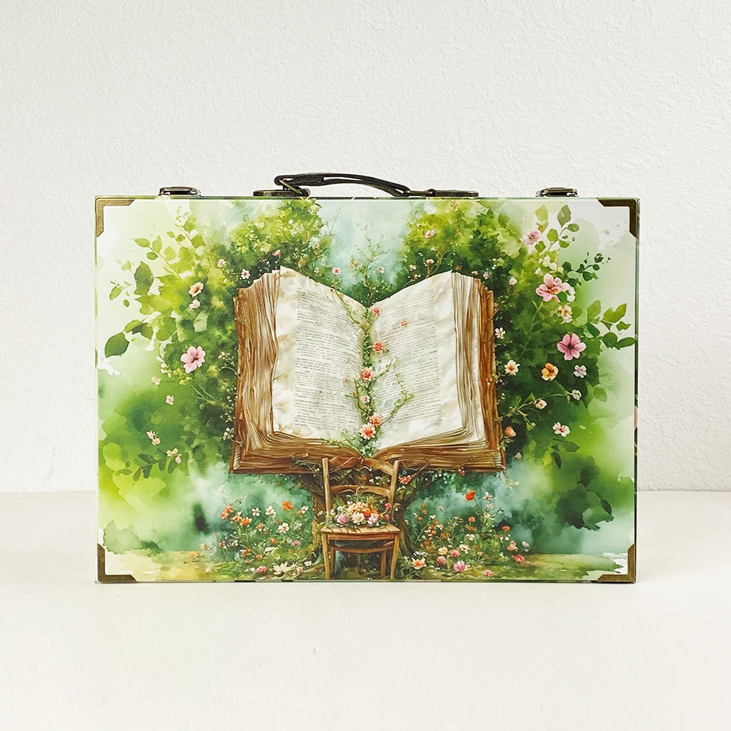 #01134 Customized Pattern Wooden Suitcase