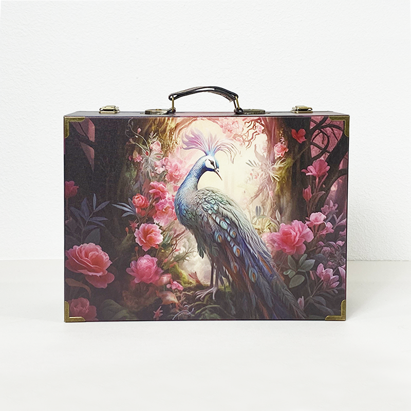 #01085 Customized Pattern Wooden Suitcase