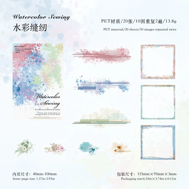 #02829 Water Color Series Sticker