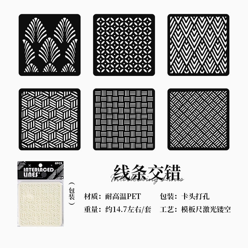 #05019 Random Patterns Stencil