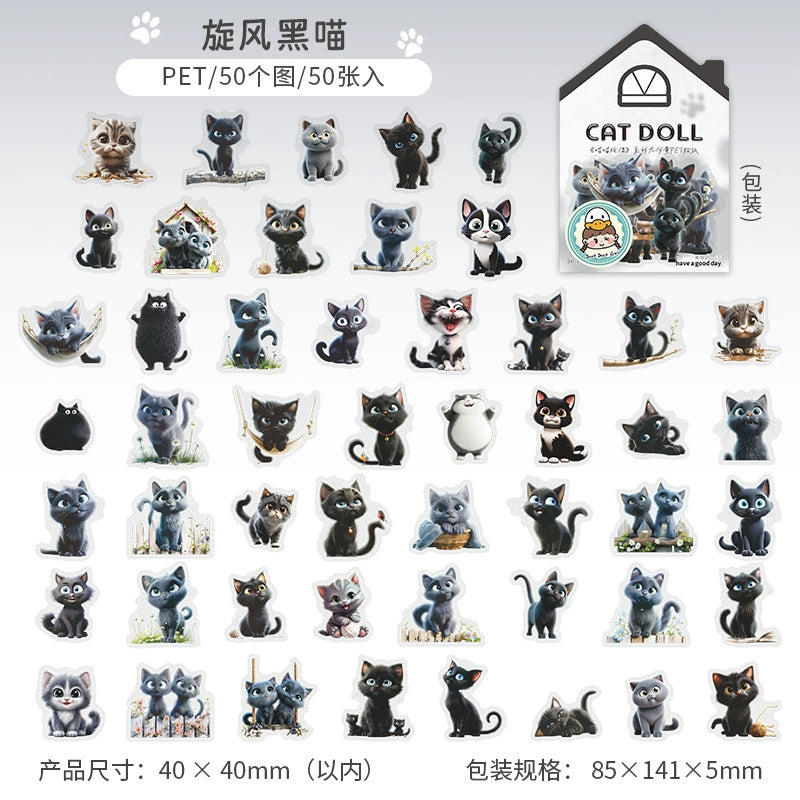 #02708 Cat Doll Series Sticker