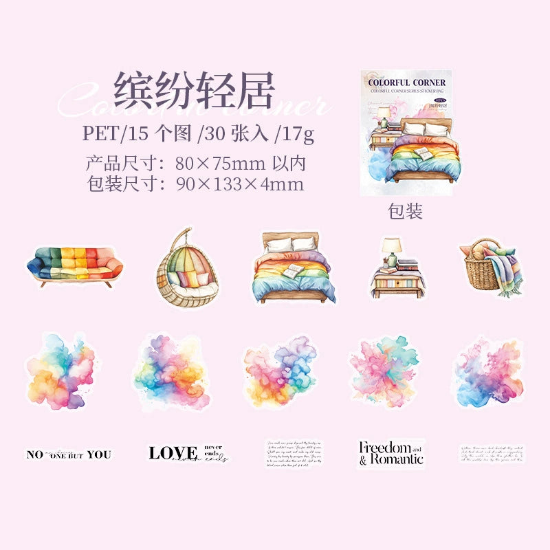 #02818 Colorful Corner Series Sticker