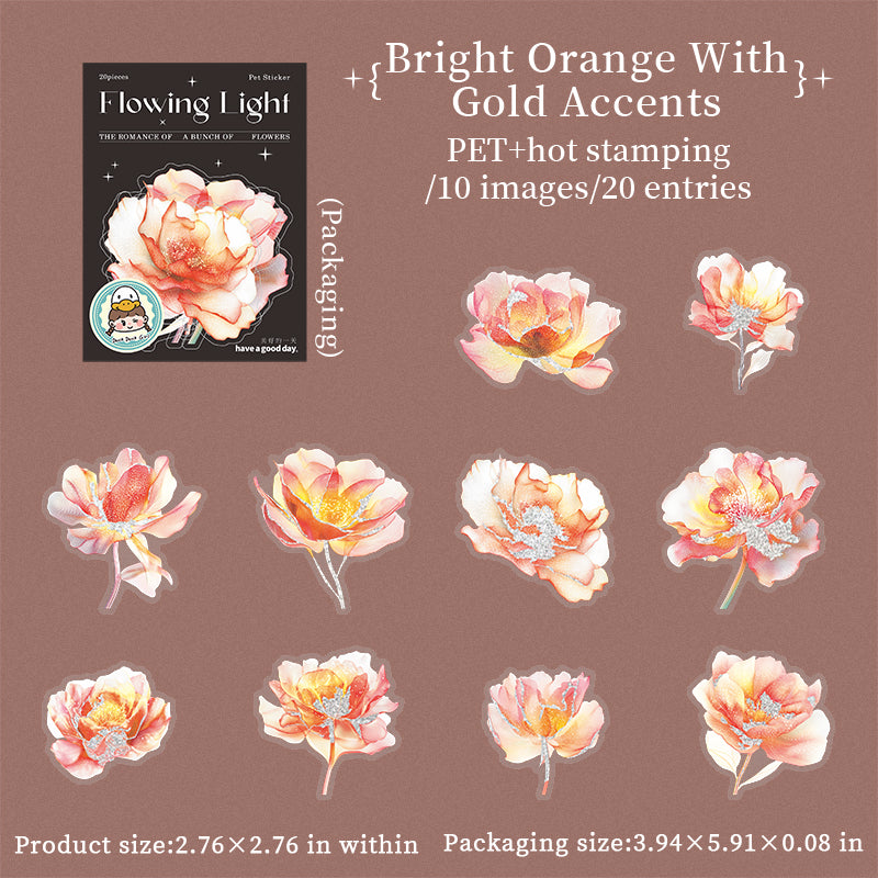 #02512 Flowing Light Flower Series Sticker
