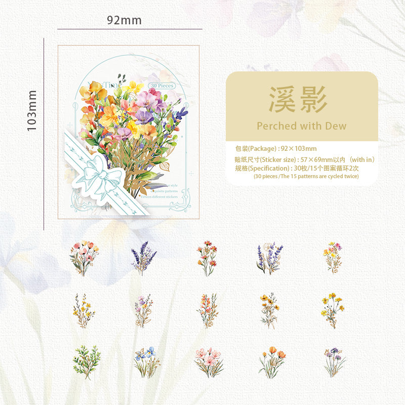 #02224 Flower Dream Series Sticker