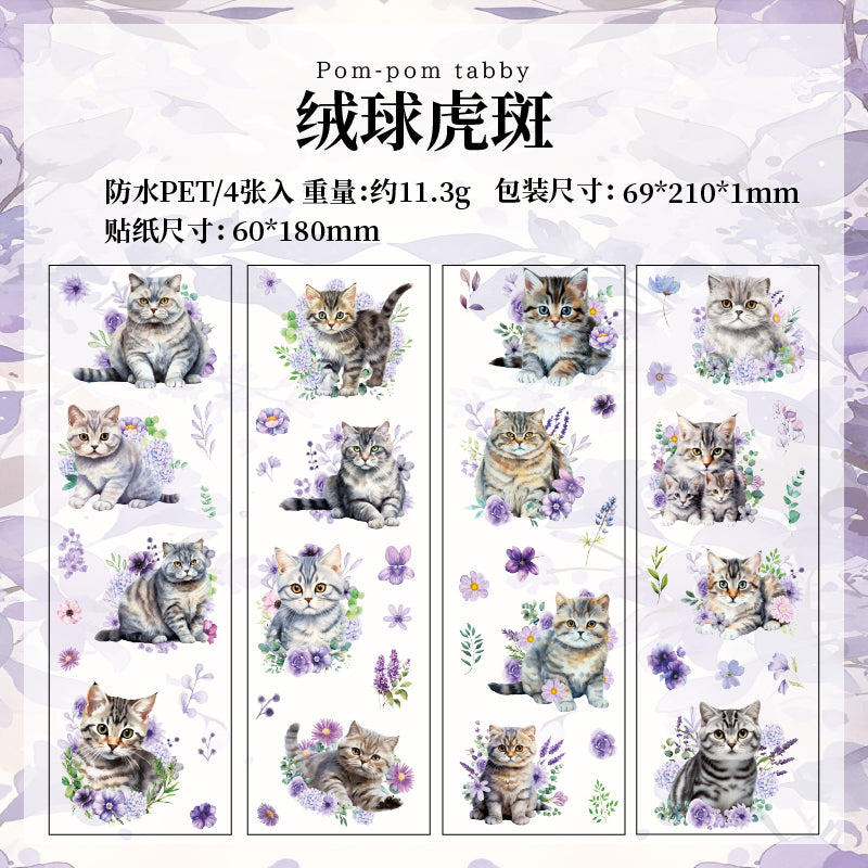 #02364 Cat and Flower Series Sticker