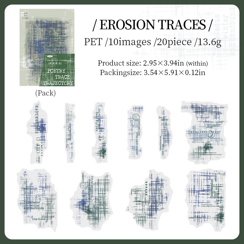#02171 Vintage Trace of PoemSeries Sticker