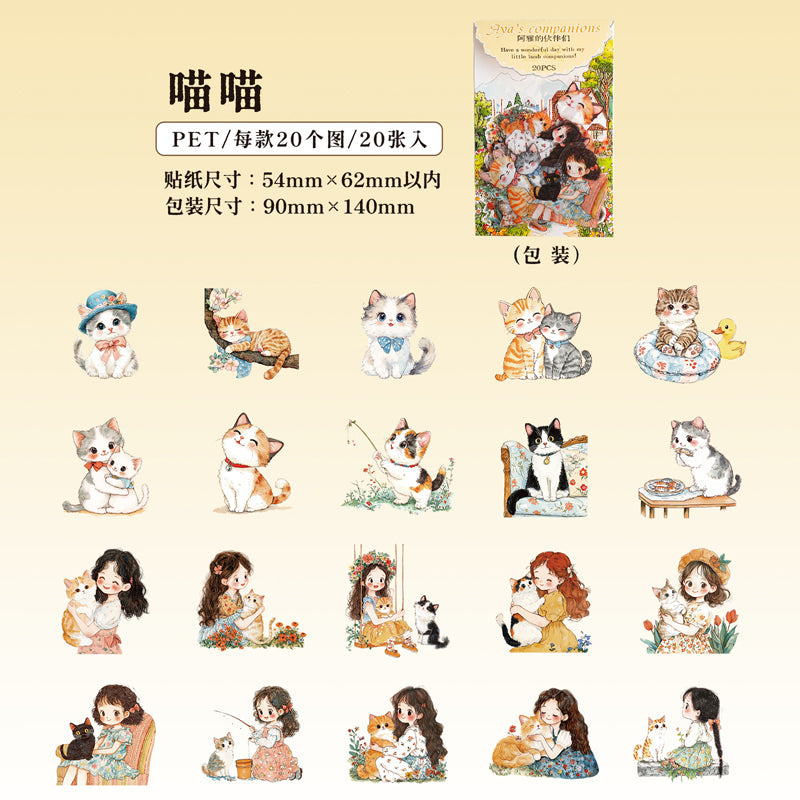 #02672 Grils PET Friends Series Sticker