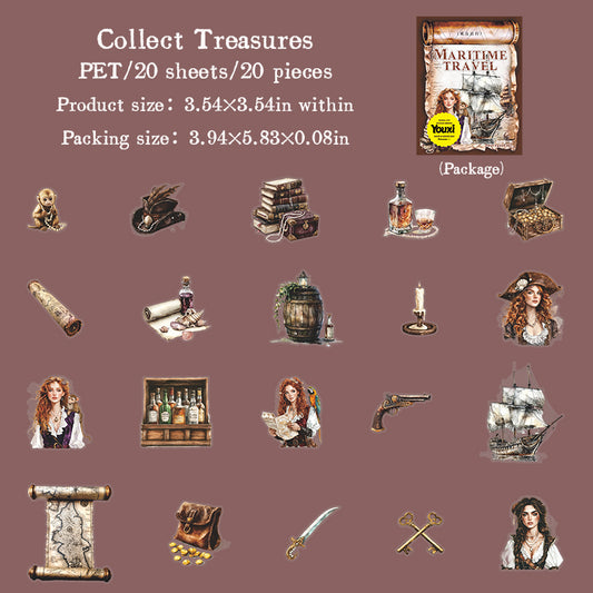 #02121 Pirate Travel Series Sticker