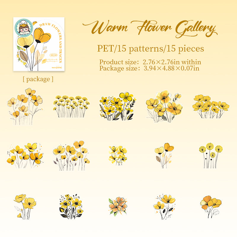 #02513 Draw Flower Series Sticker