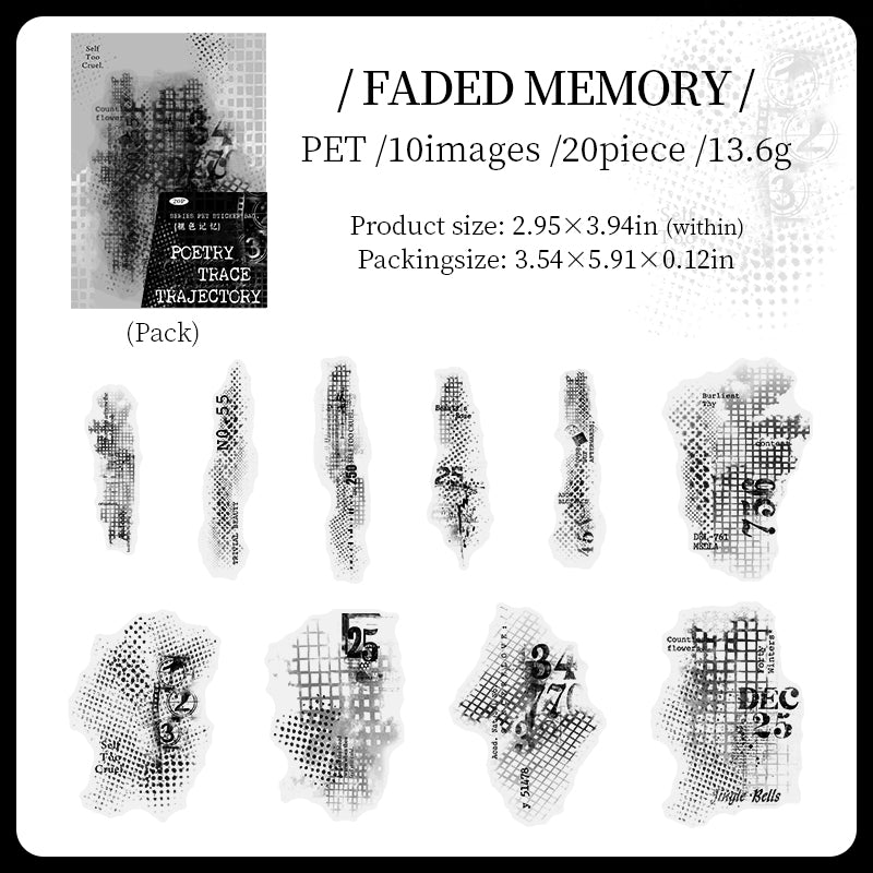 #02171 Vintage Trace of PoemSeries Sticker