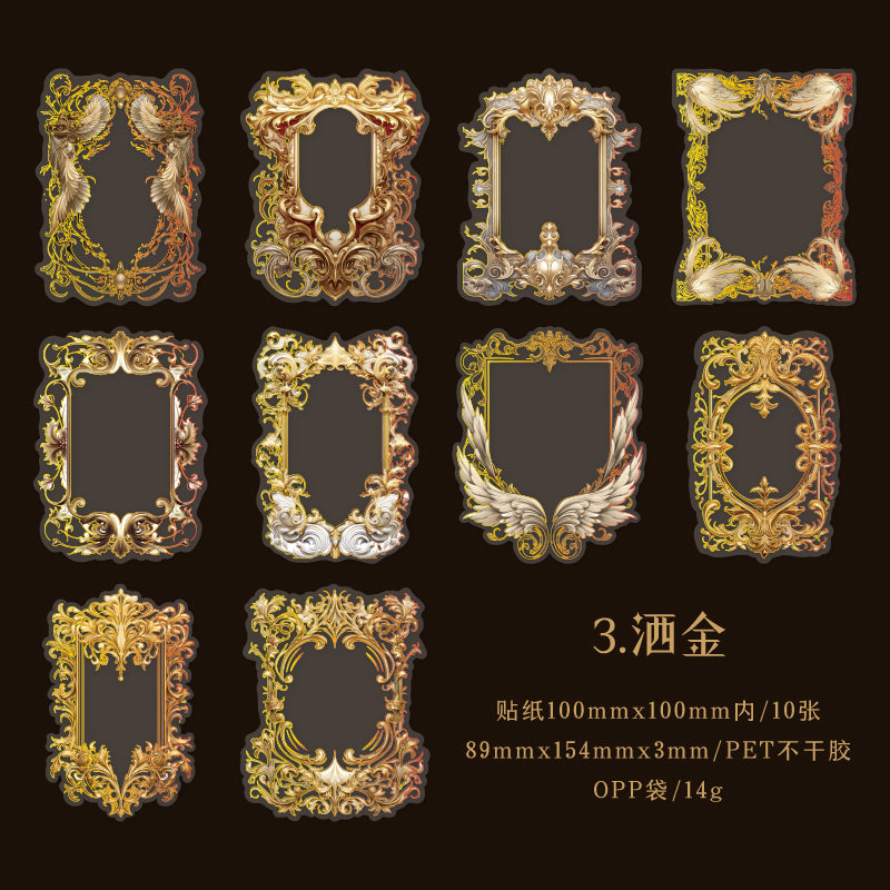 #02296 Golden Frame Series Sticker