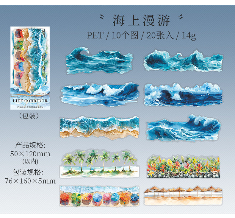 #02032 Mixed Scenery Series Sticker