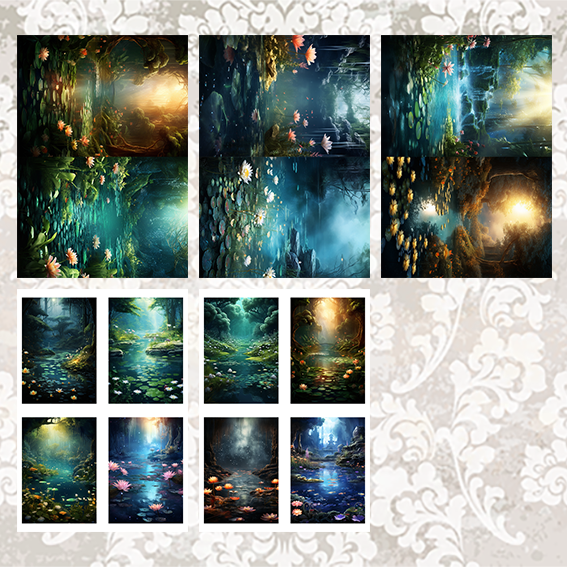 #5A32 POI Print A5 Cardstock Paper Set 10 Pcs